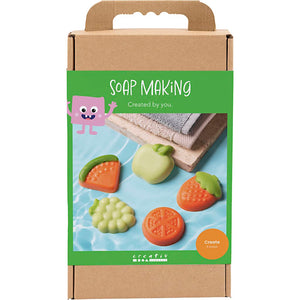 DIY Kit Sæbefremstilling, Frugt, grøn, orange, 1 pk.