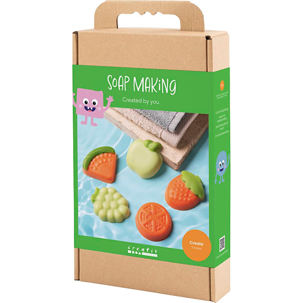 DIY Kit Sæbefremstilling, Frugt, grøn, orange, 1 pk.