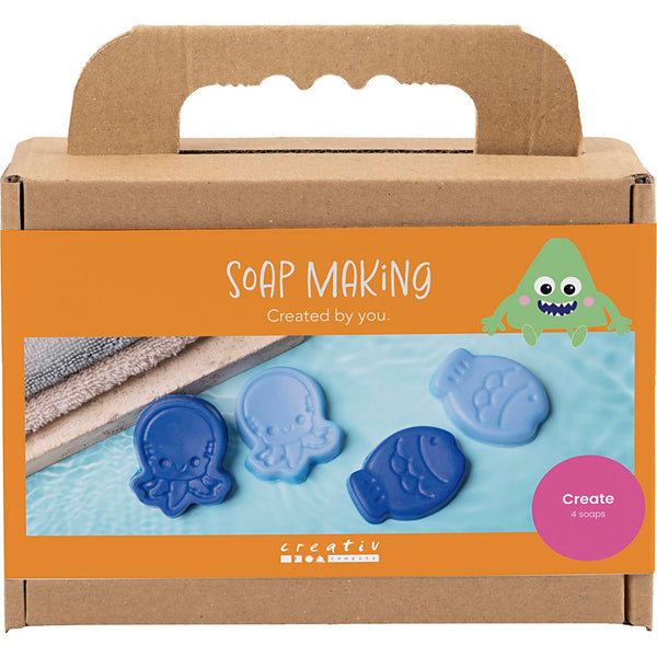 DIY Kit Sæbefremstilling, Havdyr, blå, 1 pk.