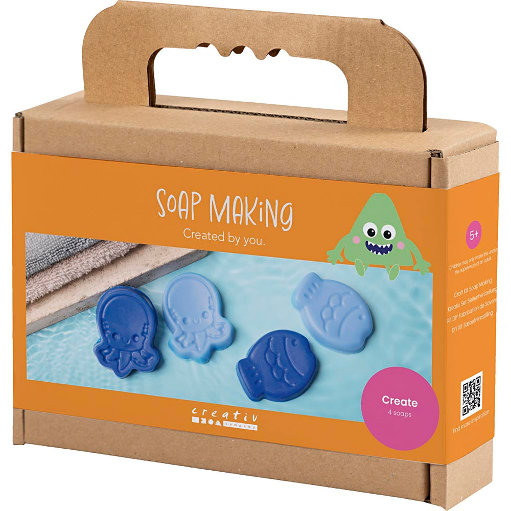 DIY Kit Sæbefremstilling, Havdyr, blå, 1 pk.