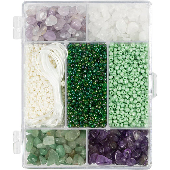 DIY Mix Smykker, Krystaller, str. 2,6-10 mm, hulstr. 0,8-1,2 mm, ca. 2460 stk., ass. farver, 1 pk.
