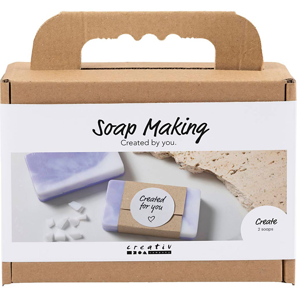 Mini DIY Kit Sæbefremstilling, firkant, lys lilla, 1 pk.