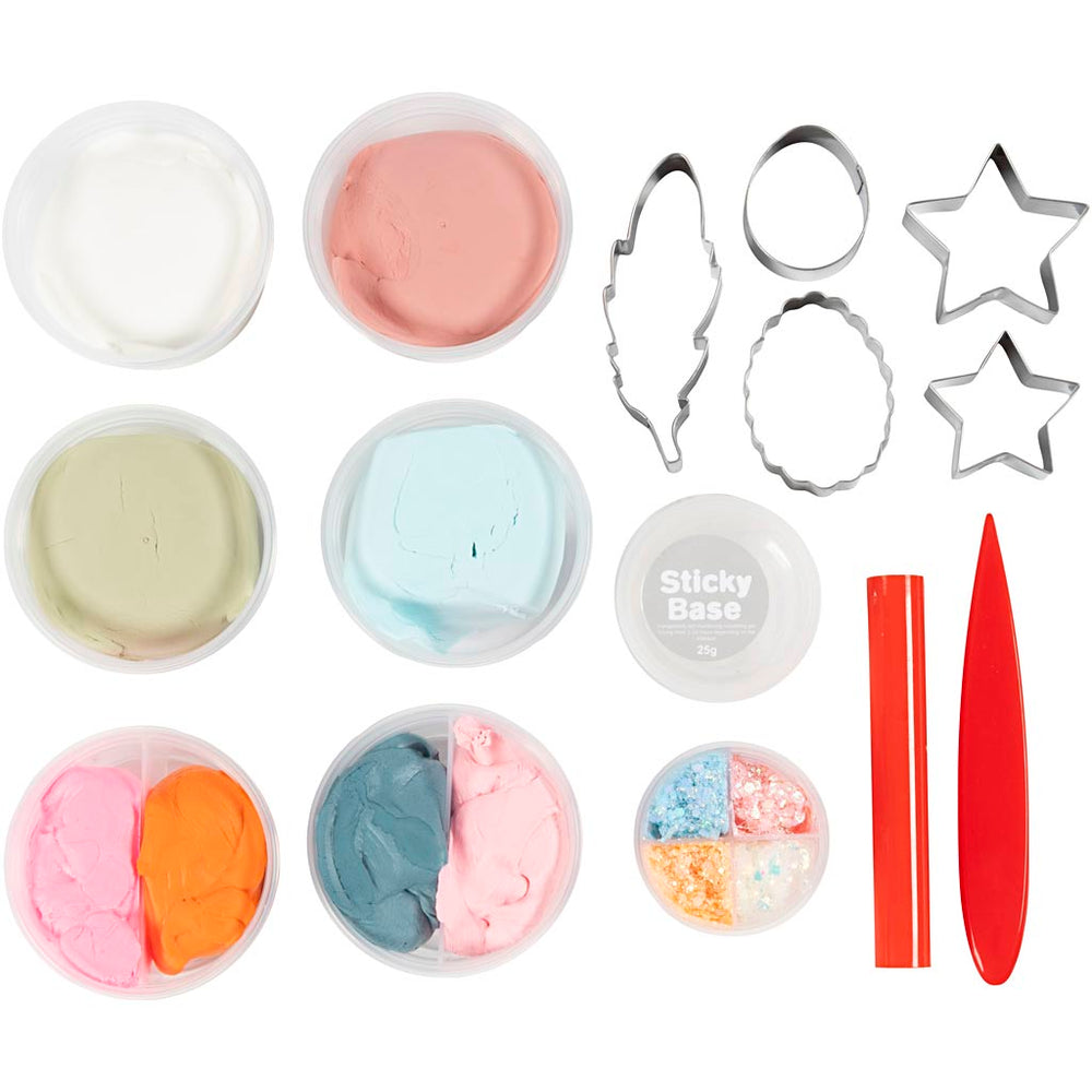 DIY Blomster Kit i Silk Clay® - Pastelfarver