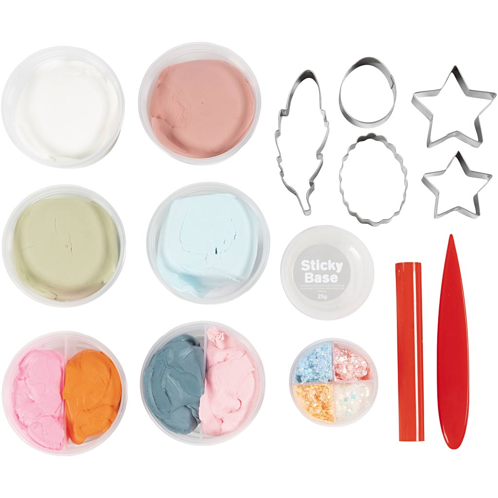 DIY Blomster Kit i Silk Clay® - Pastelfarver