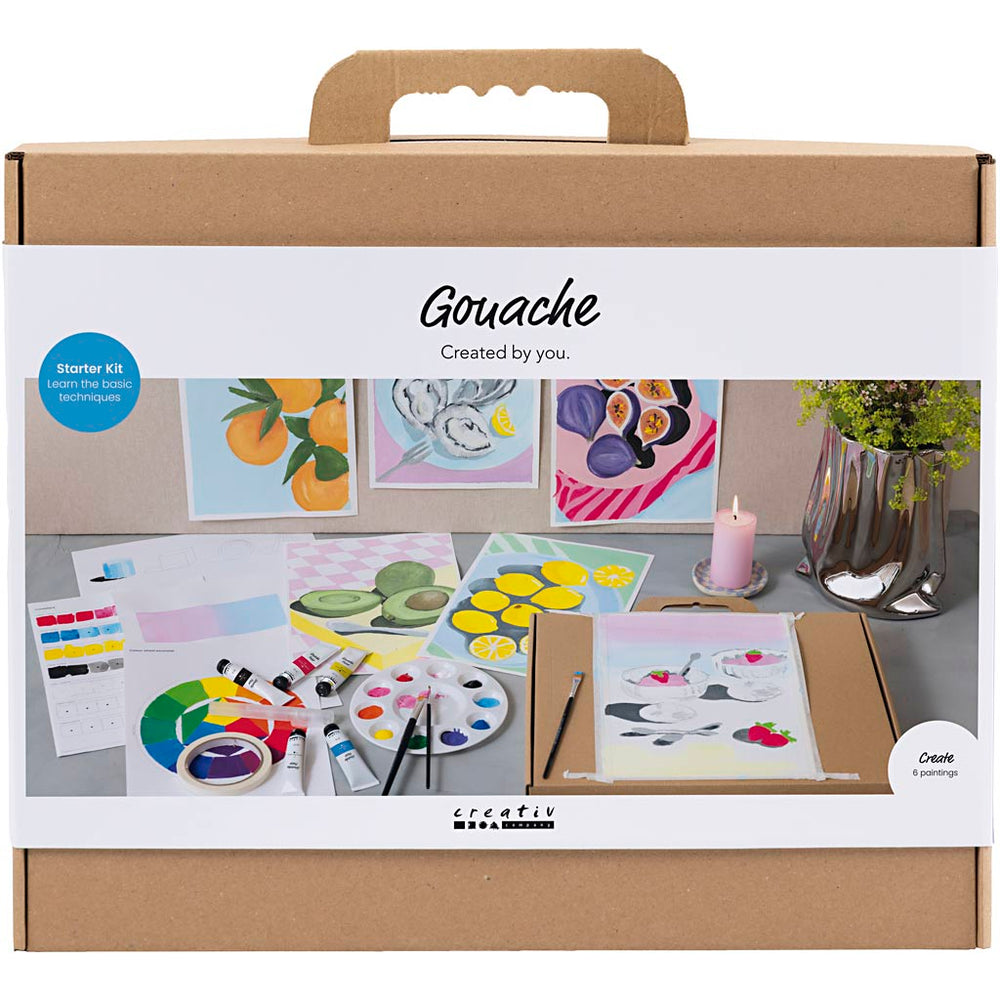 Start DIY Kit Gouache, Malerier, ass. farver, 1 pk.