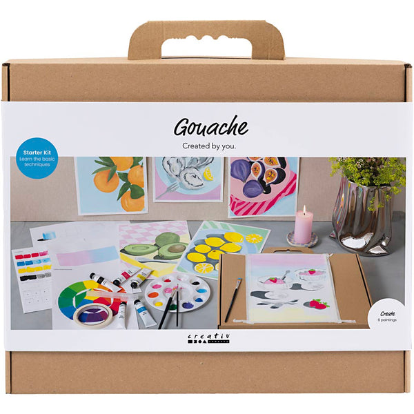 Start DIY Kit Gouache, Malerier, ass. farver, 1 pk.