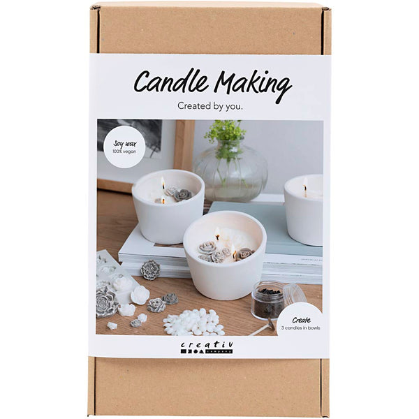 DIY Kit Lysstøbning, Rose, beige, hvid, creme, 1 pk.