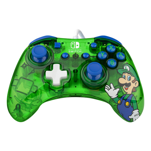 PDP Rock Candy  Luigi Lime Blå, Grøn, Gennemsigtig USB Gamepad Analog/digital Nintendo Switch, Nintendo Switch Lite, Nintendo Switch OLED