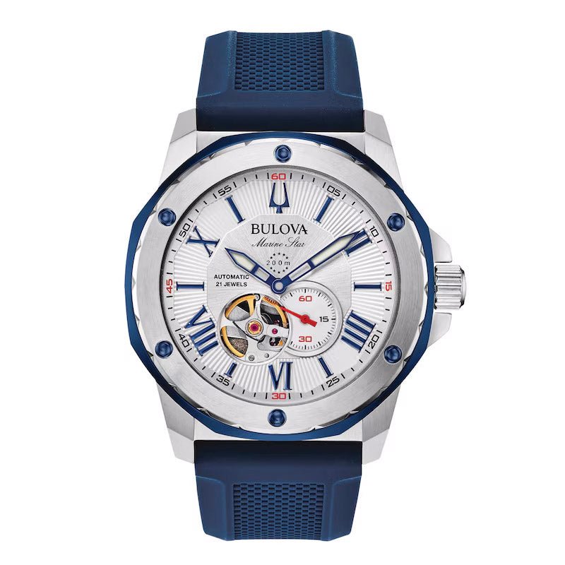 Bulova Marine Star hvidt herreur 98a225