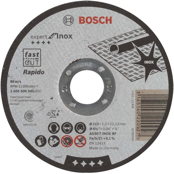 Bosch Expert for INOX - Rapido AS 60 T INOX BF Kæreskive Vinkelkværn