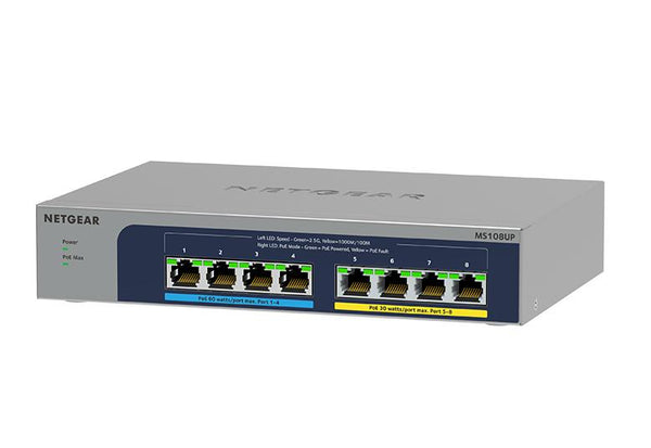 NETGEAR  MS108EUP Switch 8-porte 2.5 Gigabit  PoE++