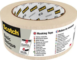 3M 7100210914 50 m Almindelig maskeringstape Velegnet til indendørsbrug Beige