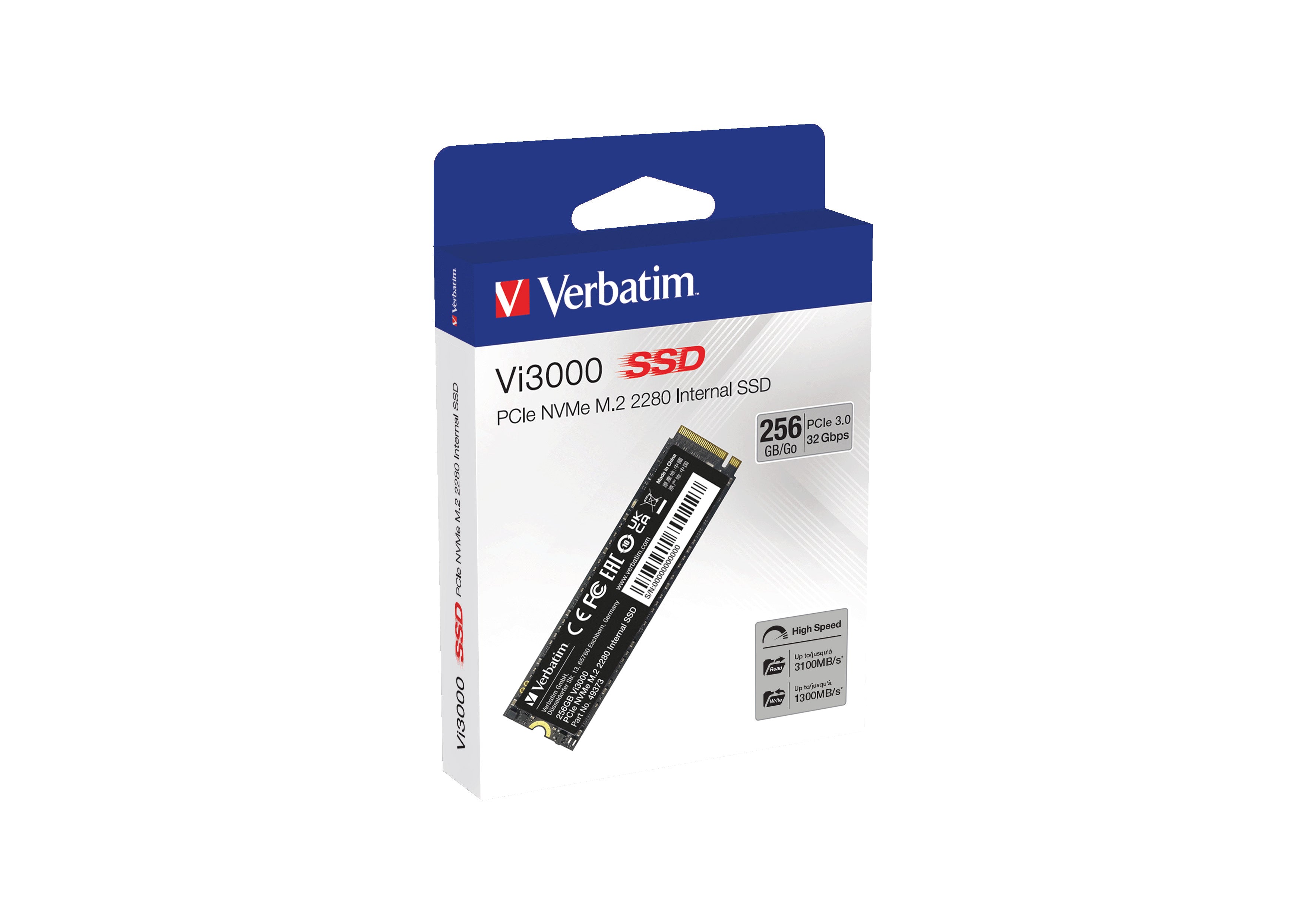 Verbatim SSD Vi3000 256GB M.2 PCI Express 3.0 x4 (NVMe)