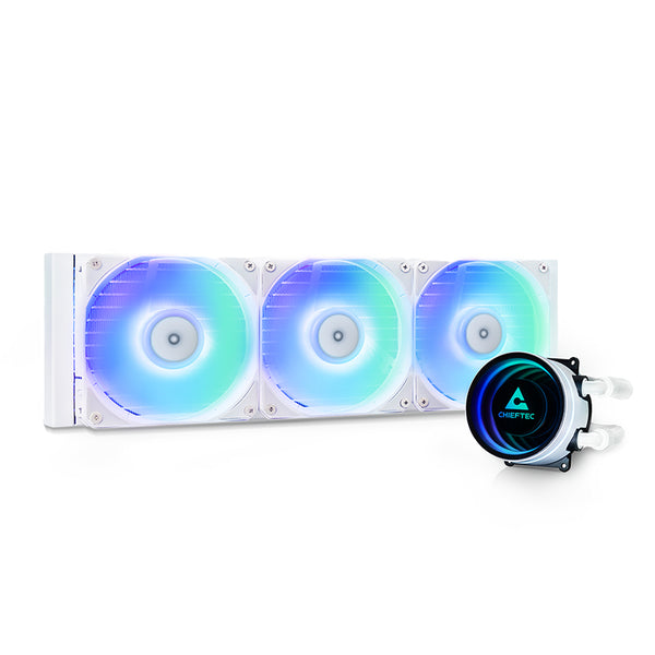 Chieftec CLC-360-RGB-W Computerkølesystem Computerkabinet Alt-i-en væskekøler 12 cm Hvid