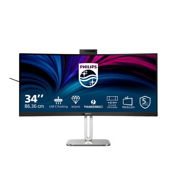 Philips 34B2U6603CH 34 VA 3440 x 1440 (UltraWide) Thunderbolt 4 HDMI DisplayPort 120Hz