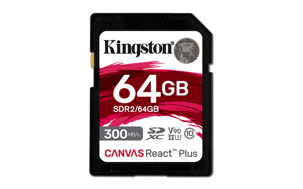 Kingston Canvas React Plus SDXC UHS-II Memory Card 64GB 300MB/s