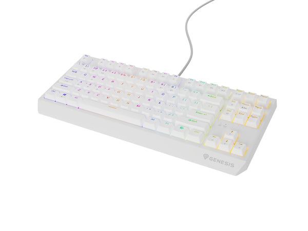 GENESIS Thor 230 TKL tastatur Spil USB + RF Wireless + Bluetooth QWERTY Hvid