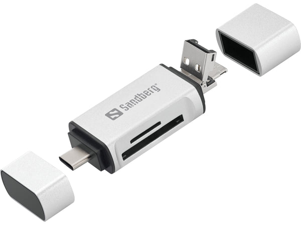 Sandberg Kortlæser Micro USB / USB / USB-C