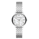Emporio Armani Mother Of Pearl skive sølv stål rem ur For Women Ar11112