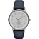 Emporio Armani Renato hvid skive blå læder rem ur For Men Ar11119
