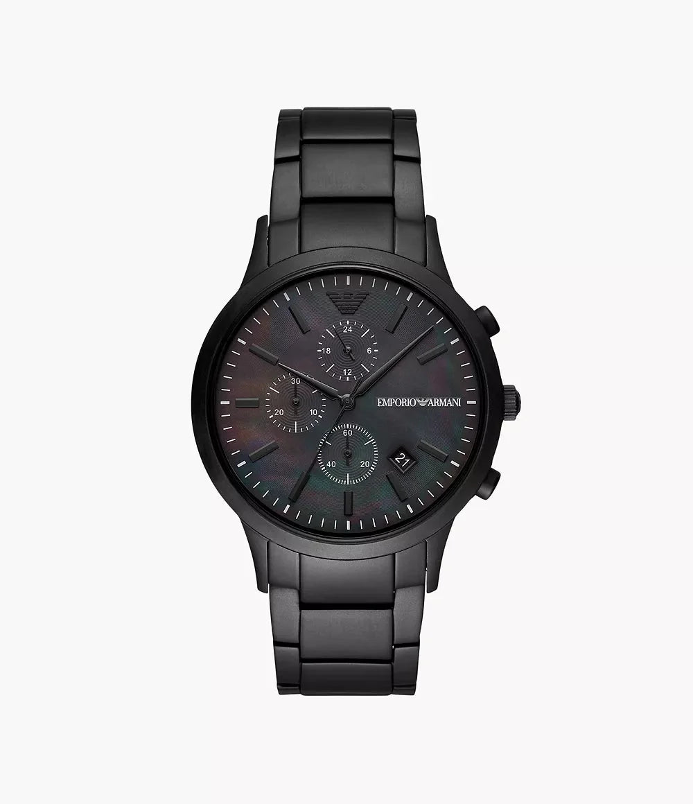 Emporio Armani herreur Ar11275 sølv Tone rustfrit stål Chronograph