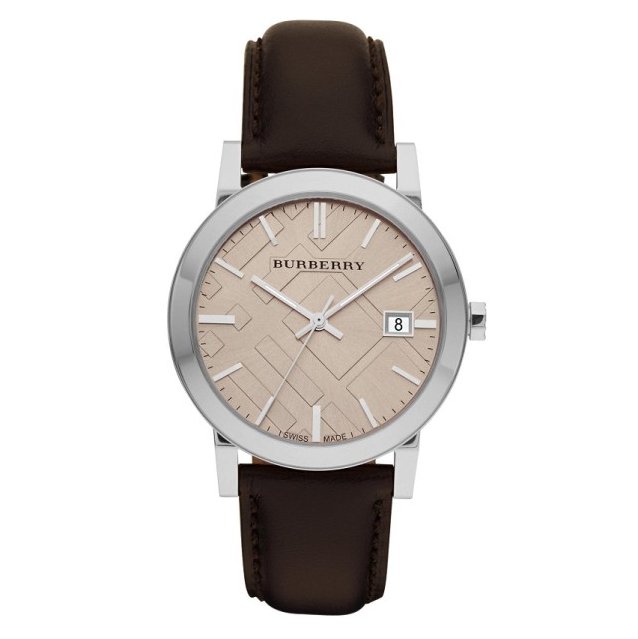 Burberry herreur The City Check Champagne brun Bu9011