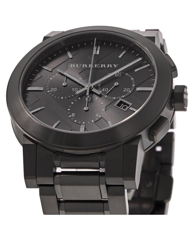 Burberry herreur Chronograph The City sort PVD-belægning Bu9354