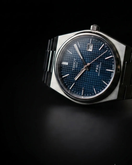 tissot prx blå