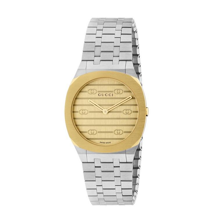 Gucci 25H 18 kt guldbelagt dameur