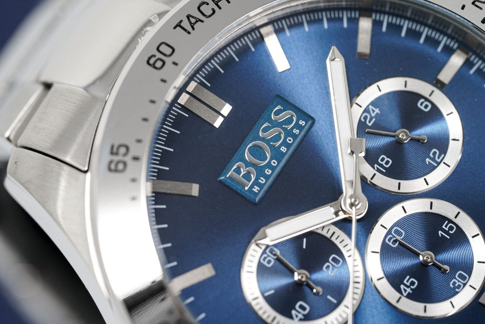 Hugo Boss Men S ur Chronograph Ikon blå Hb1512963