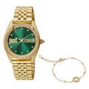 Just Cavalli Brillante guld grøn ur