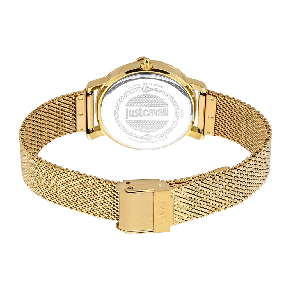 Just Cavalli Brillante guldfarvet Glitter ur