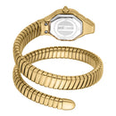 Just Cavalli Brillante Snake guldfarvet grøn ur