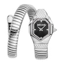 Just Cavalli Aria sølv sort ur