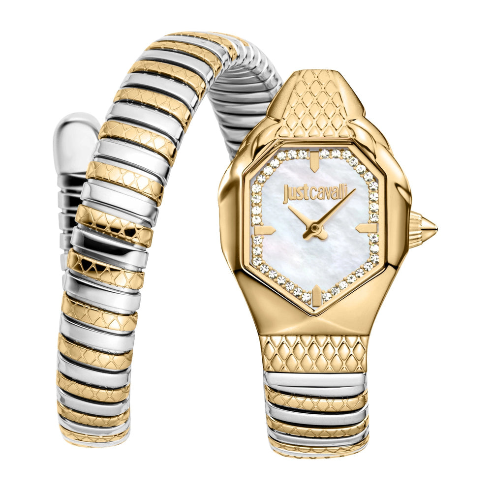 Just Cavalli Aria Two Tones YG sølv MOP ur
