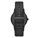 Emporio Armani herreur Ar11276 sort rustfrit stål og læder