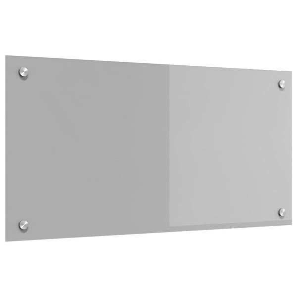 Køkken Backsplash Lysegrå 80X40X0,6 Cm Hærdet Glas