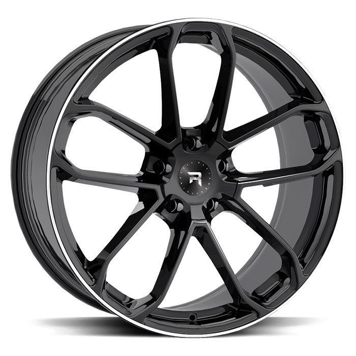 R14 Black Polish 11x22 5/112 ET40 CB66.6 60° 57mm BMW