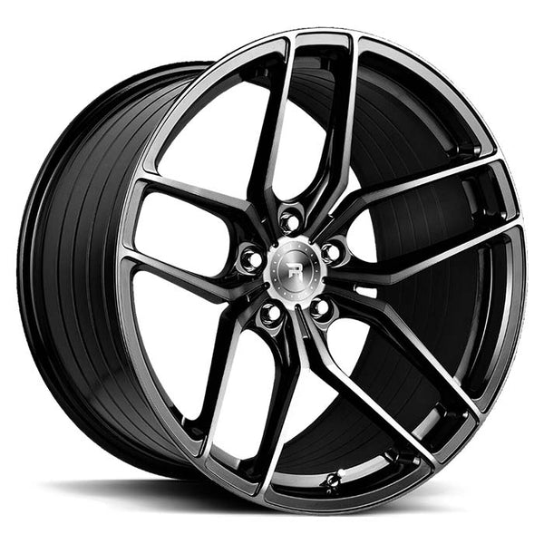 R8 Gloss Black Tinted Face 10x20 5/112 ET45 CB66.6 60°