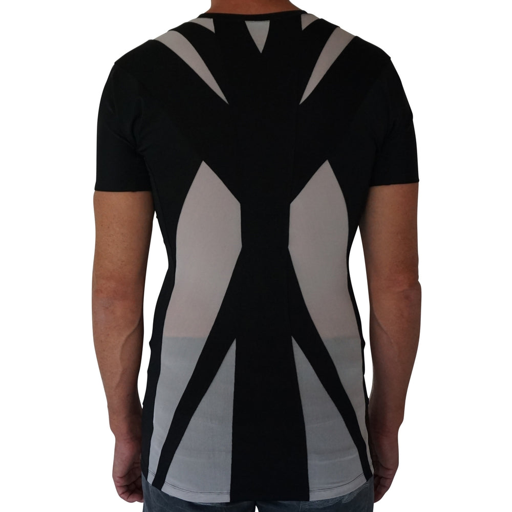 Holdnings T-shirt med ærme sort  ryg