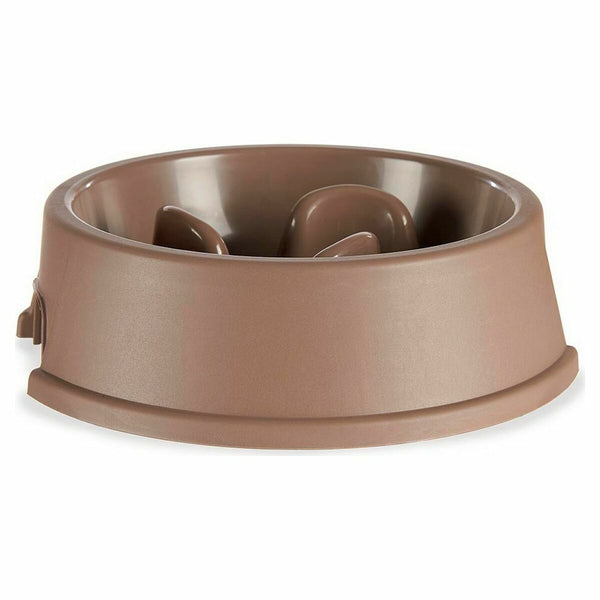 Spis langsomt-madskåle til kæledyr Mascow Beige Plastik 1,5 L 27 x 7,5 x 27 cm (12 enheder)