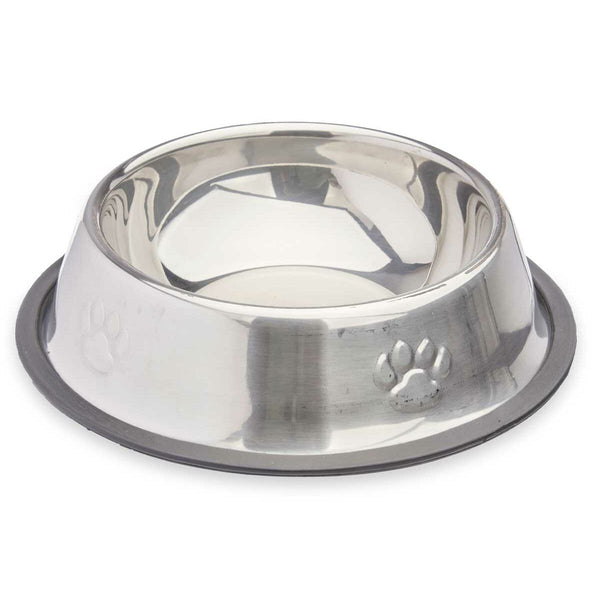 Hund Feeder Mascow Grå Sølvfarvet Gummi Metal 18 x 4,5 x 18 cm 35 x 0,03 x 25 cm (24 enheder)
