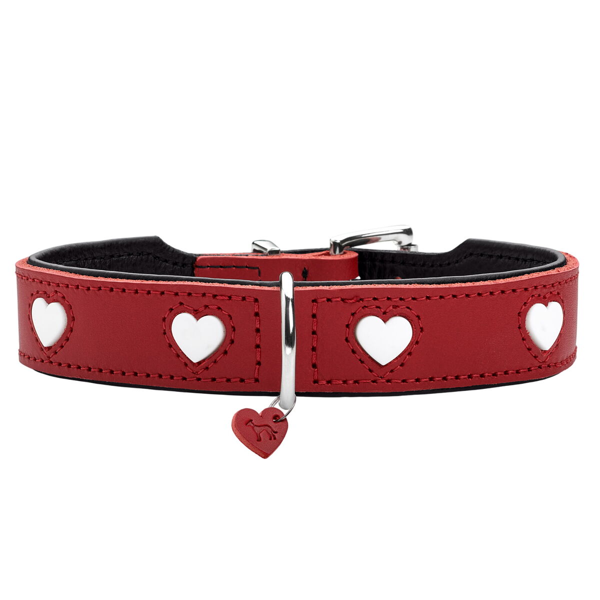 Hundehalsbånd Hunter Love M 41-49 cm Rød