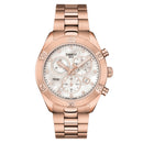 Tissot dameur Pr 100 Sport Chronograph 36mm hvid roseguld T101.910.33.116.00