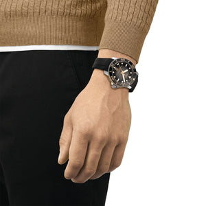 Tissot Seastar 2000 Professional Powermatic 80 sort gummirem ur T120.607.17.441.01
