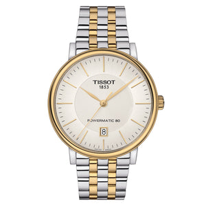 Tissot herreur Carson Automatic T Classic 40mm sølv guld T122.407.22.031.00