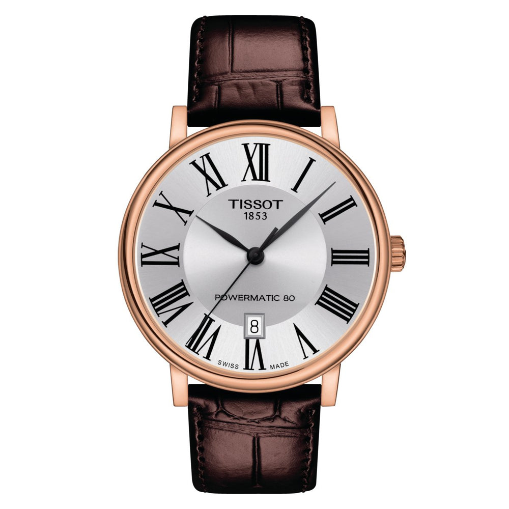 Tissot herreur Carson Automatic Powermatic 80 Premium 40mm sølv brun T122.407.36.033.00