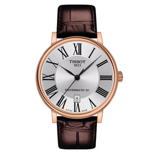 Tissot herreur Carson Automatic Powermatic 80 Premium 40mm sølv brun T122.407.36.033.00