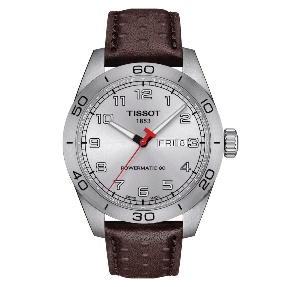 Tissot herreur PRS 516 Automatic 42mm Powermatic 80 sølv brun T131.430.16.032.00