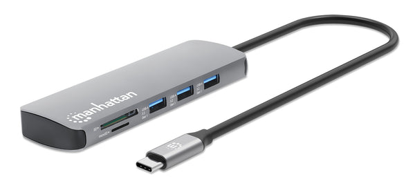 Manhattan 190459 dockingstation Ledningsført USB 3.2 Gen 1 (3.1 Gen 1) Type-C Grå